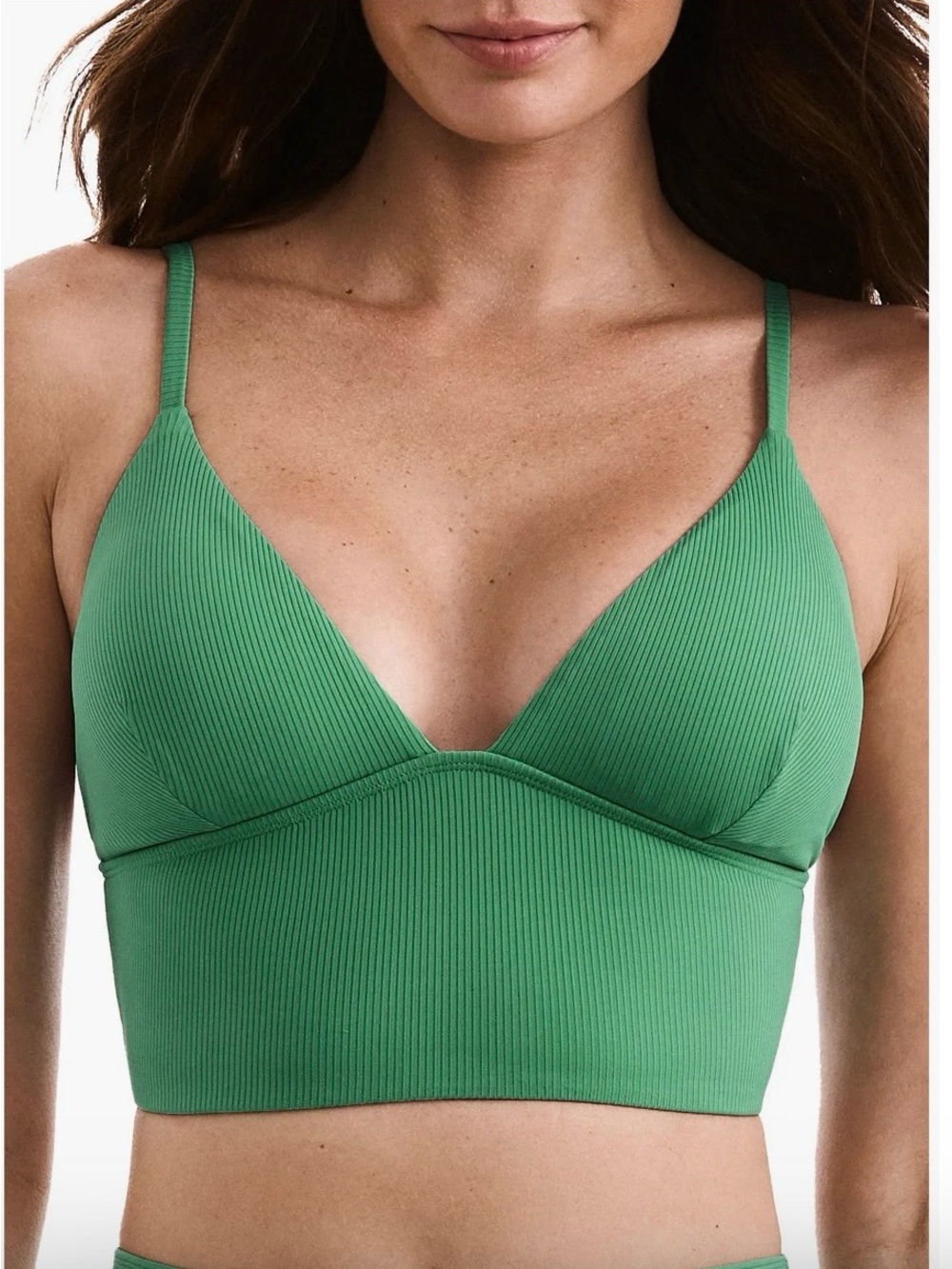 Mimi Flamingo Blake Midkini Bikini Top NWT 
Ret $79 Green